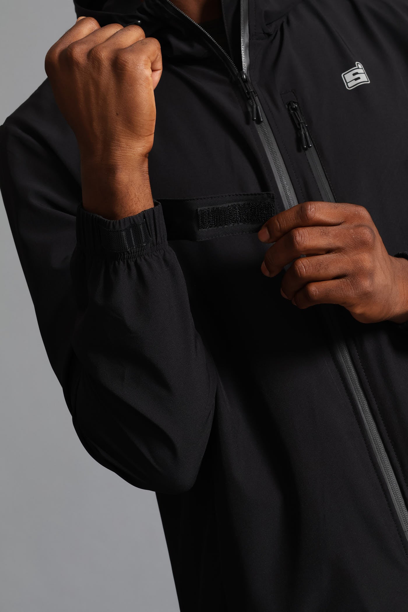 Mens S ACTIVE Zip Through Jacket - Black – Edgars