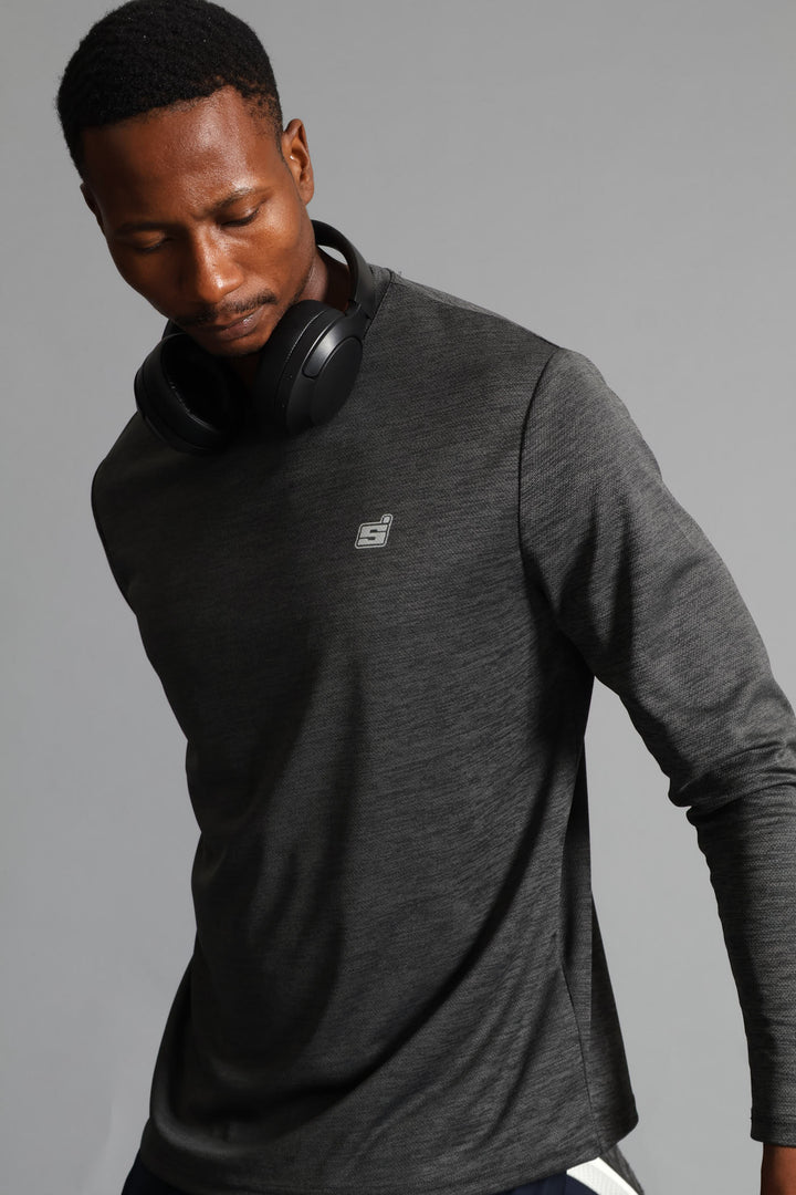 S ACTIVE Performance Long Sleeve T-Shirt - Charcoal