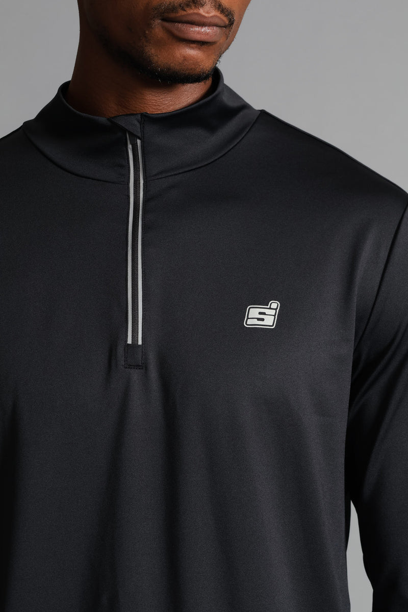 S ACTIVE 1/4 ZIP Active Top - Black