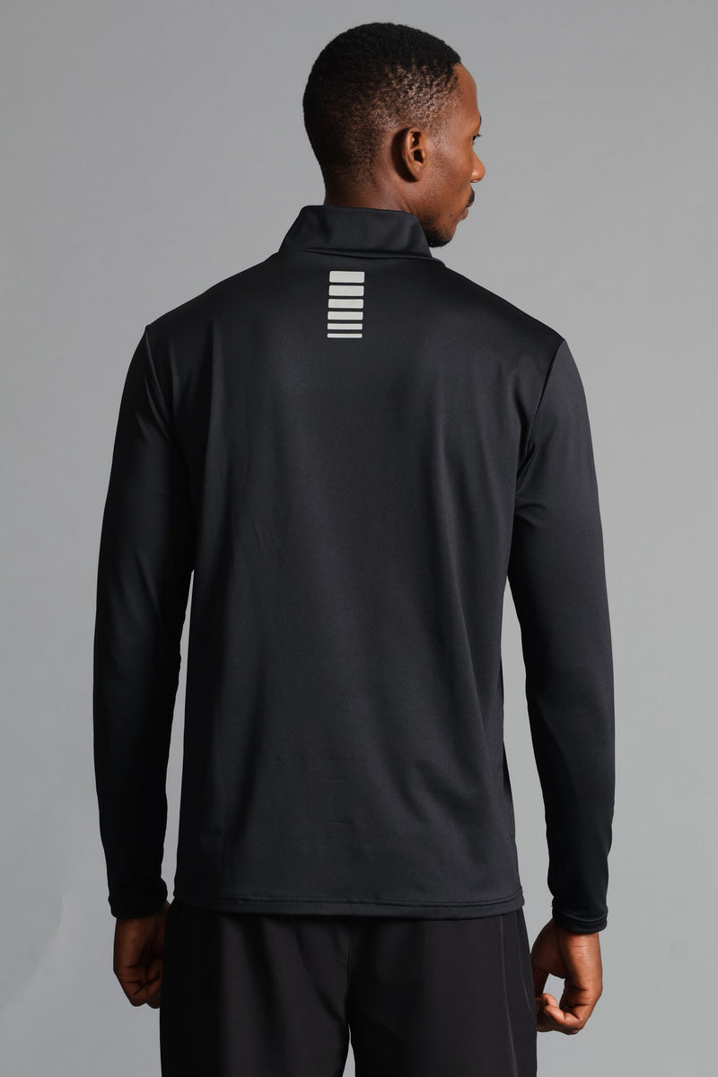 S ACTIVE 1/4 ZIP Active Top - Black