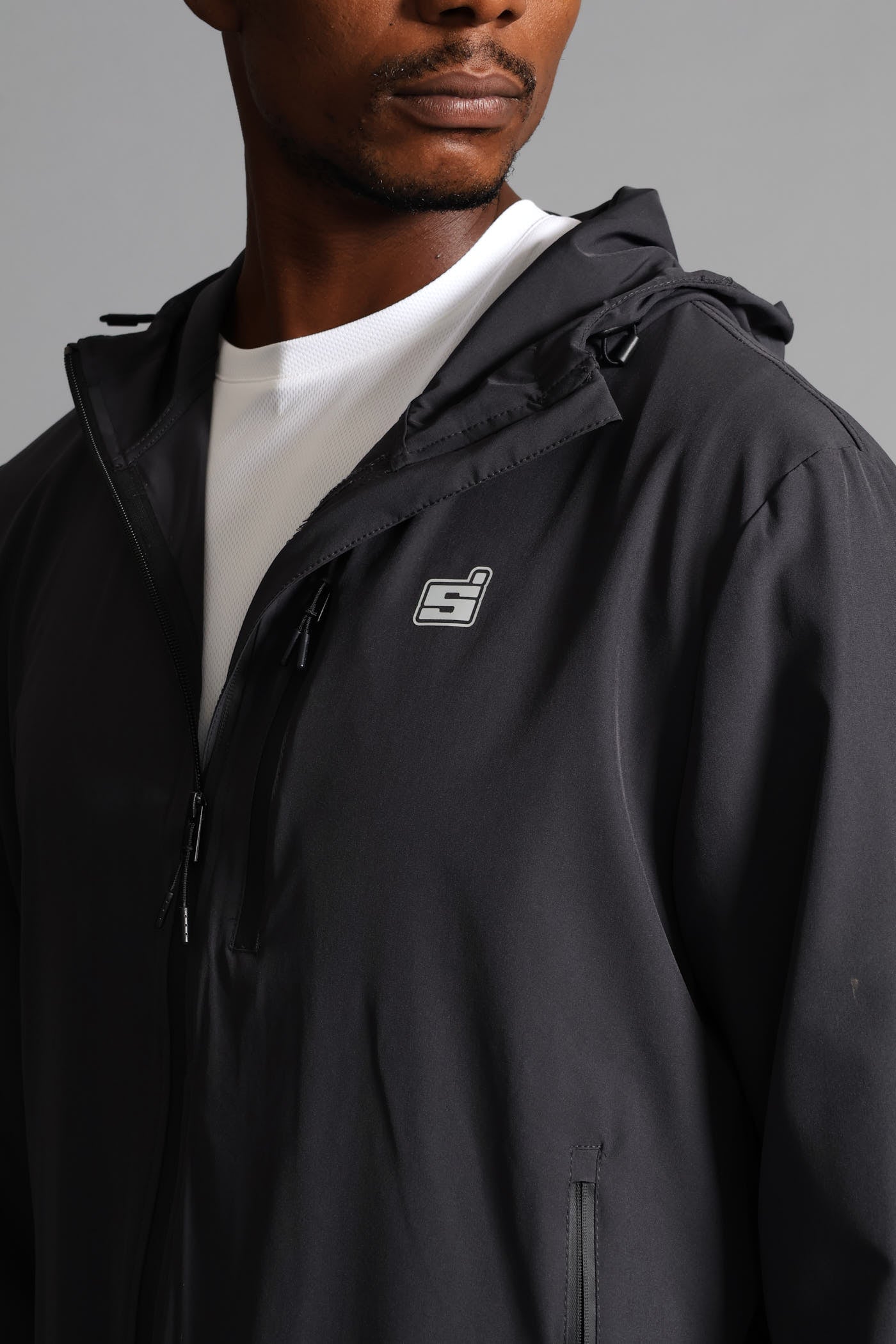 Mens S ACTIVE ZIP Through Jacket - Charcoal – Edgars