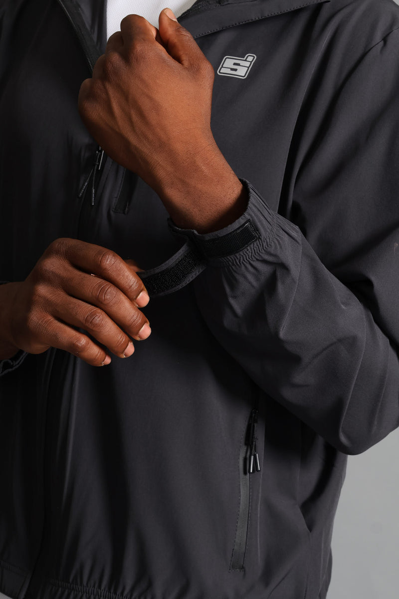 S ACTIVE ZIP Through Jacket  - Charcoal