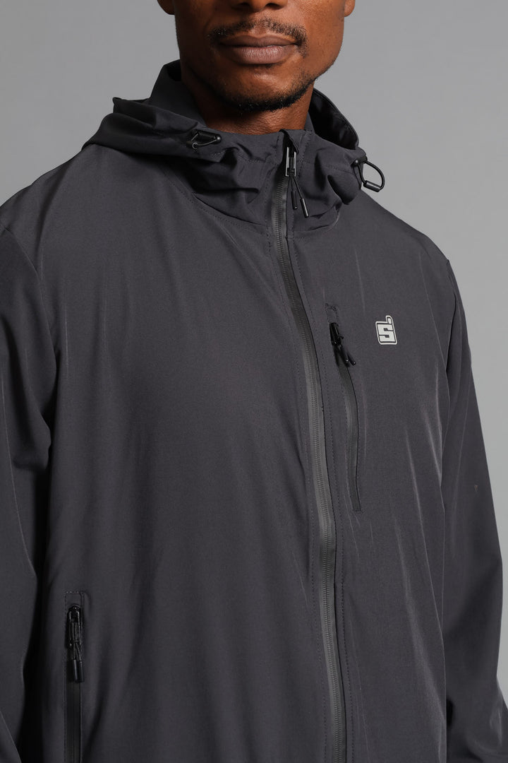 S ACTIVE ZIP Through Jacket  - Charcoal