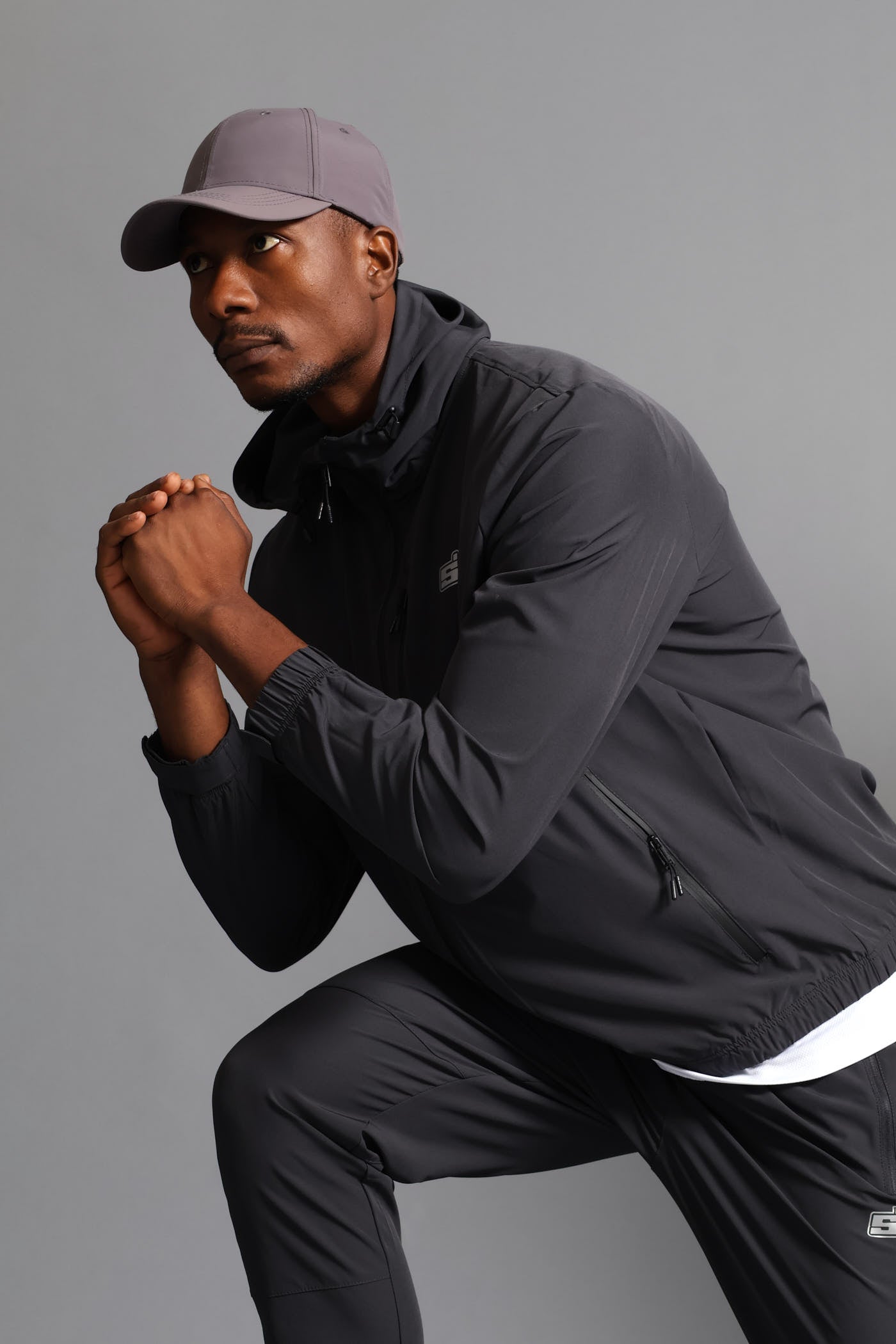 Mens S ACTIVE ZIP Through Jacket - Charcoal – Edgars