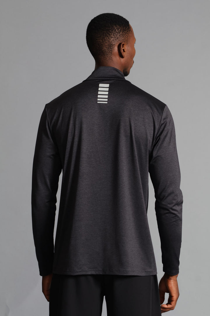 S ACTIVE 1/4 ZIP Active Top - Charcoal