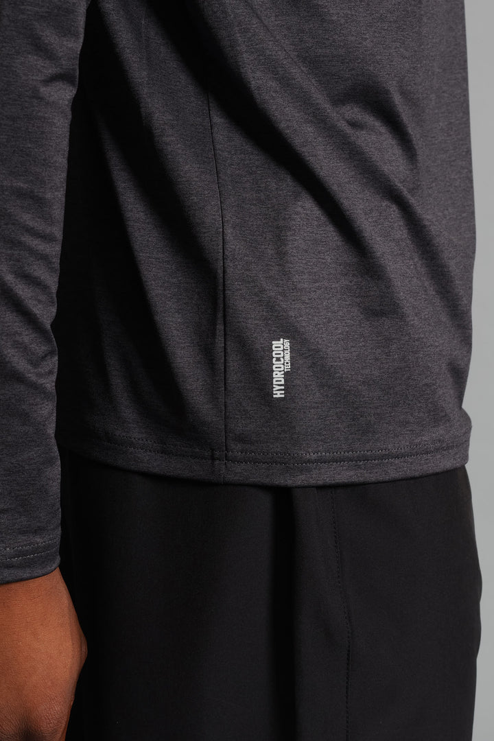 S ACTIVE 1/4 ZIP Active Top - Charcoal