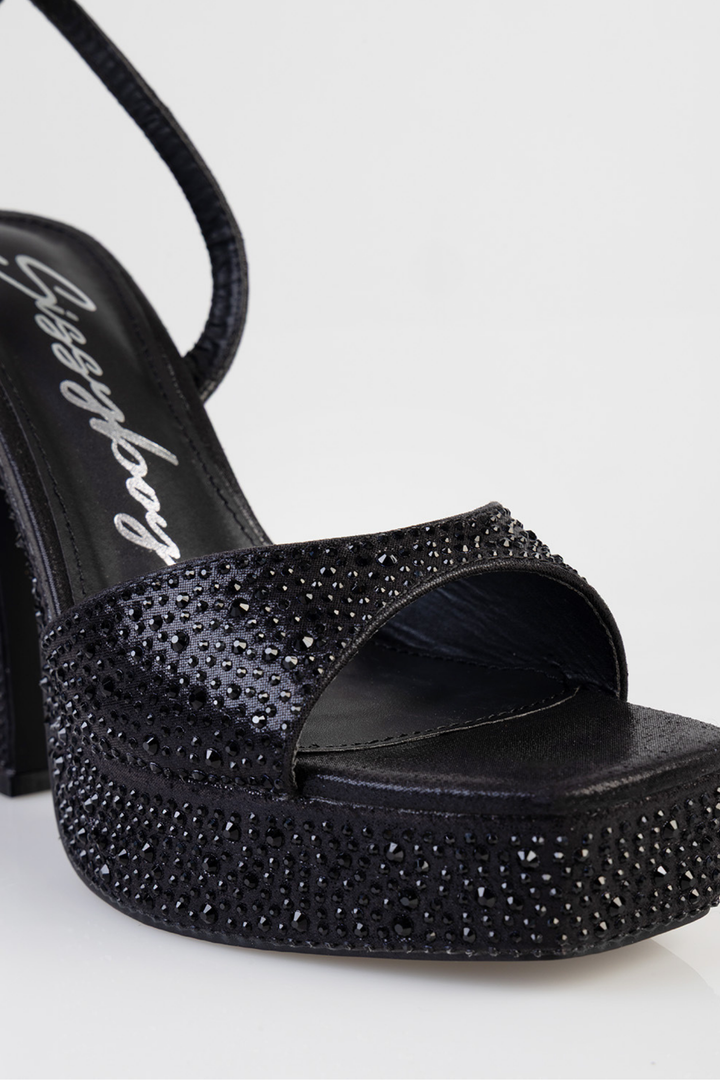 Luna Platform Heel - Black