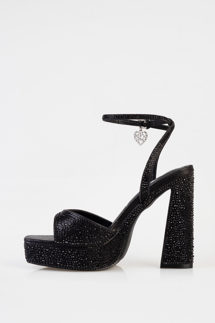 Luna Platform Heel - Black
