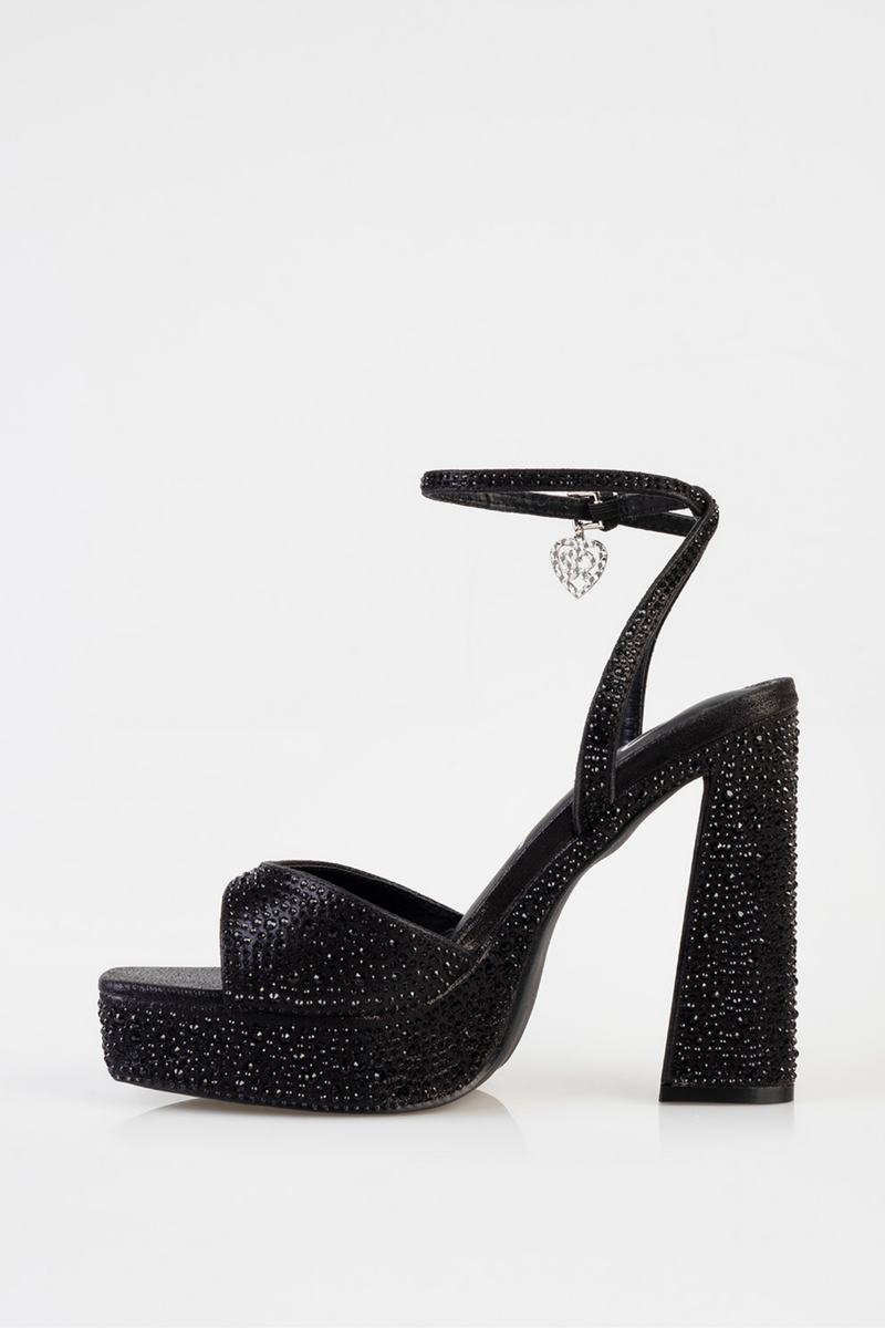 Luna Platform Heel - Black