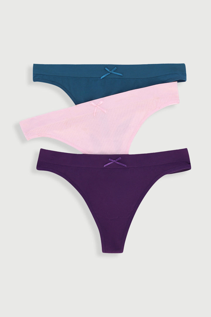 3 Pack Seamless Thong