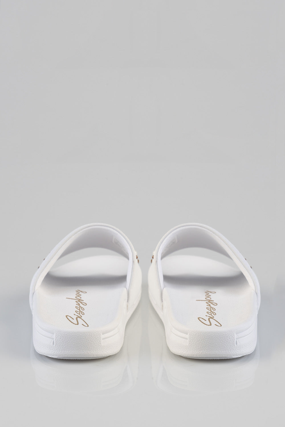 Paula Embroidered Slide - White