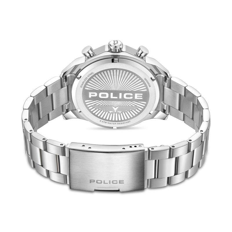 Stainlesss Steel Case & Blue Dial Watch With Stainless Steel Bracelet Strap