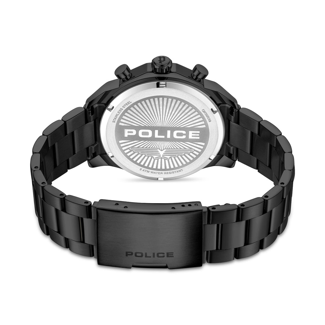 Black Case Gunmetal Gold Dial Watch With Black Strap - Black