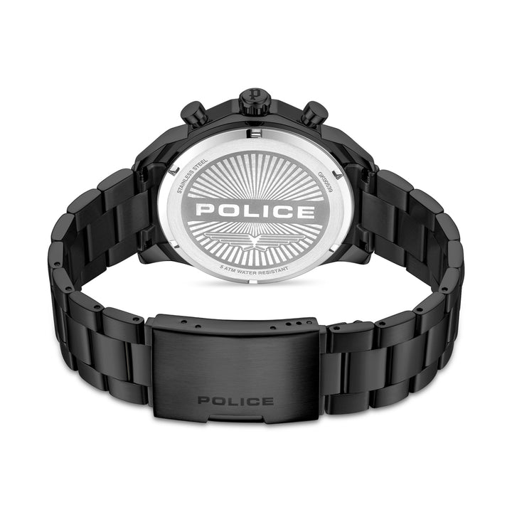 Black Case Gunmetal Gold Dial Watch With Black Strap - Black