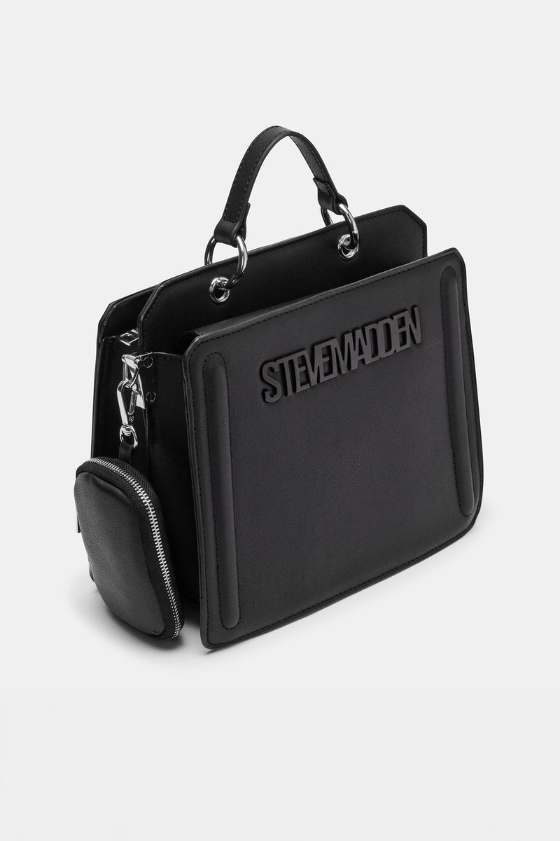 Bevelyn Top Handle Bag - Black
