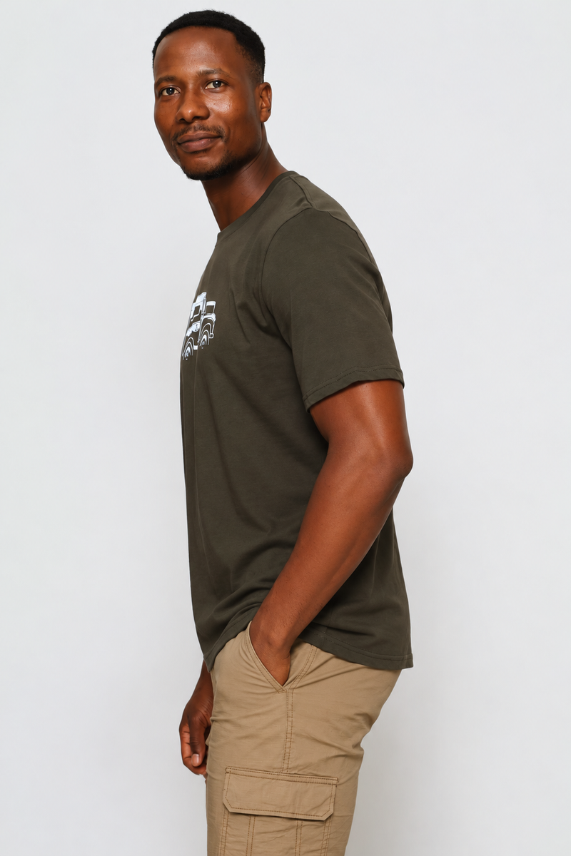 Classic Landy Print Tee - Fatigue