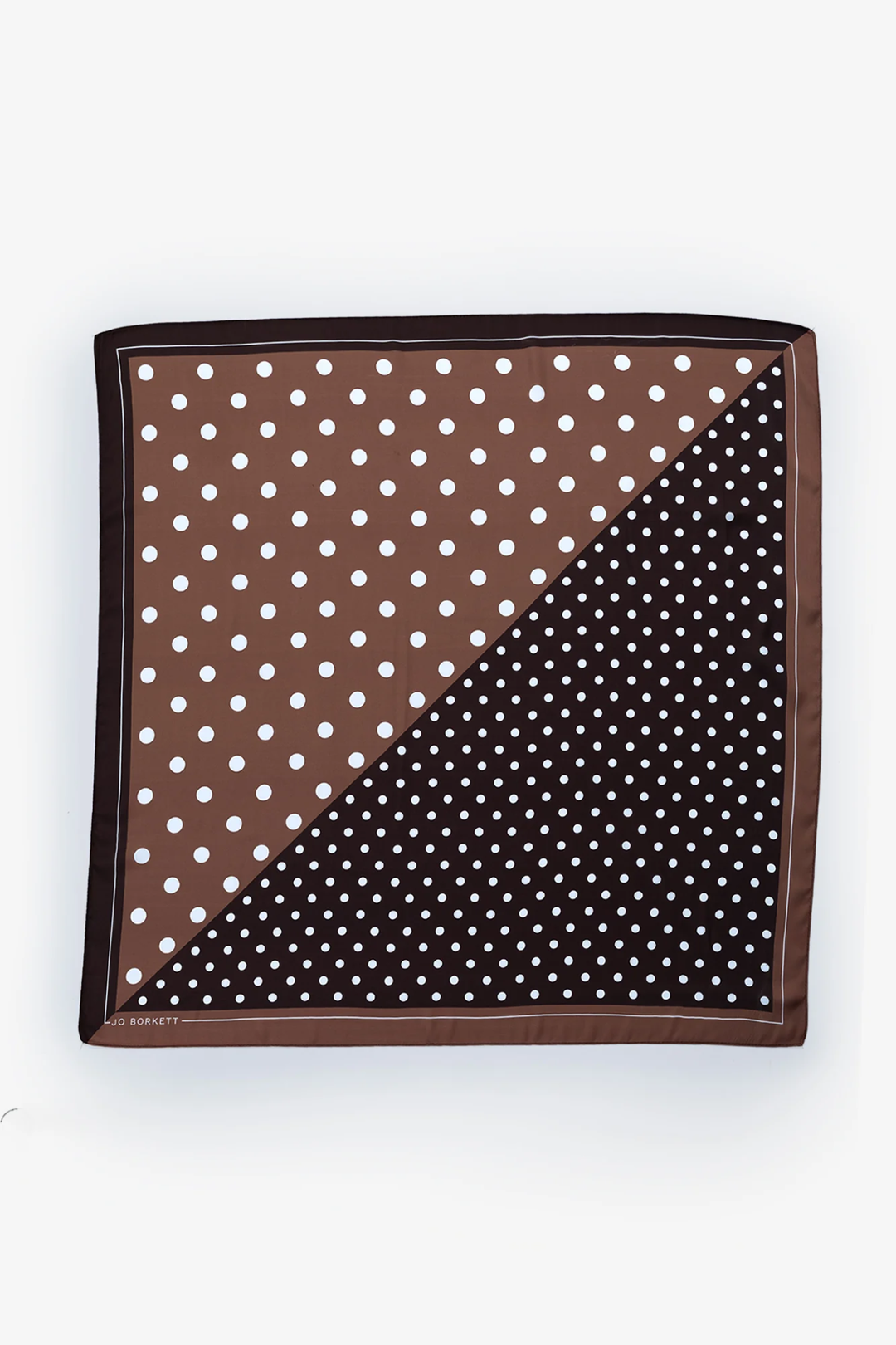 Silk Touch Deux Chocolates Neckerchief - Chocolate