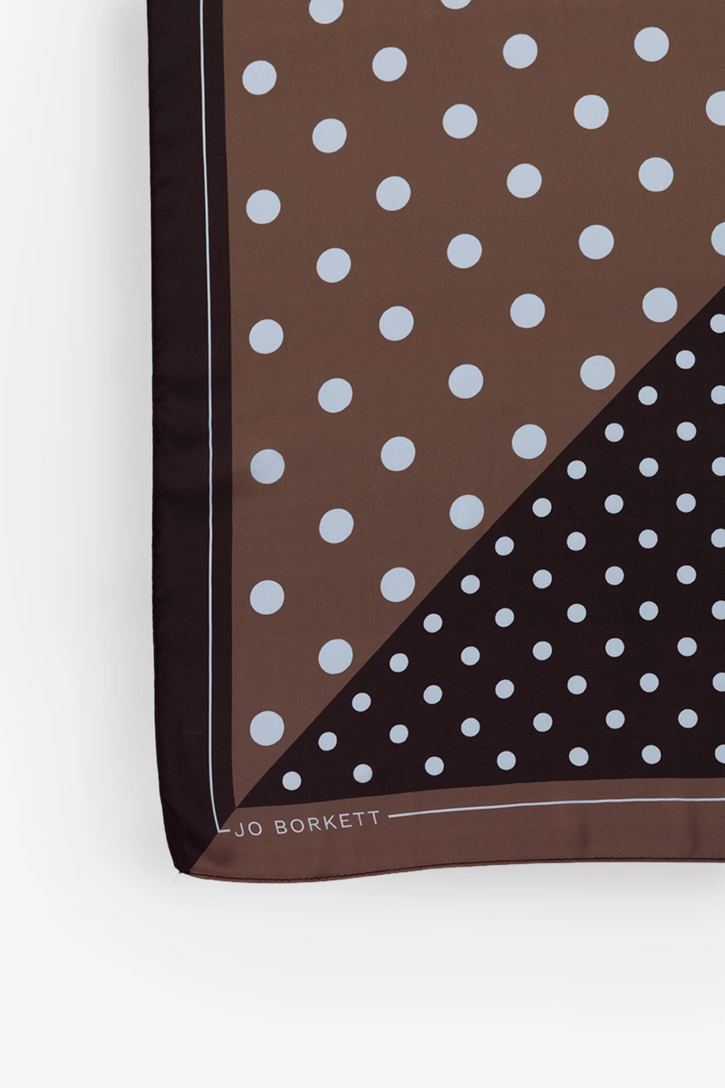 Silk Touch Deux Chocolates Neckerchief - Chocolate