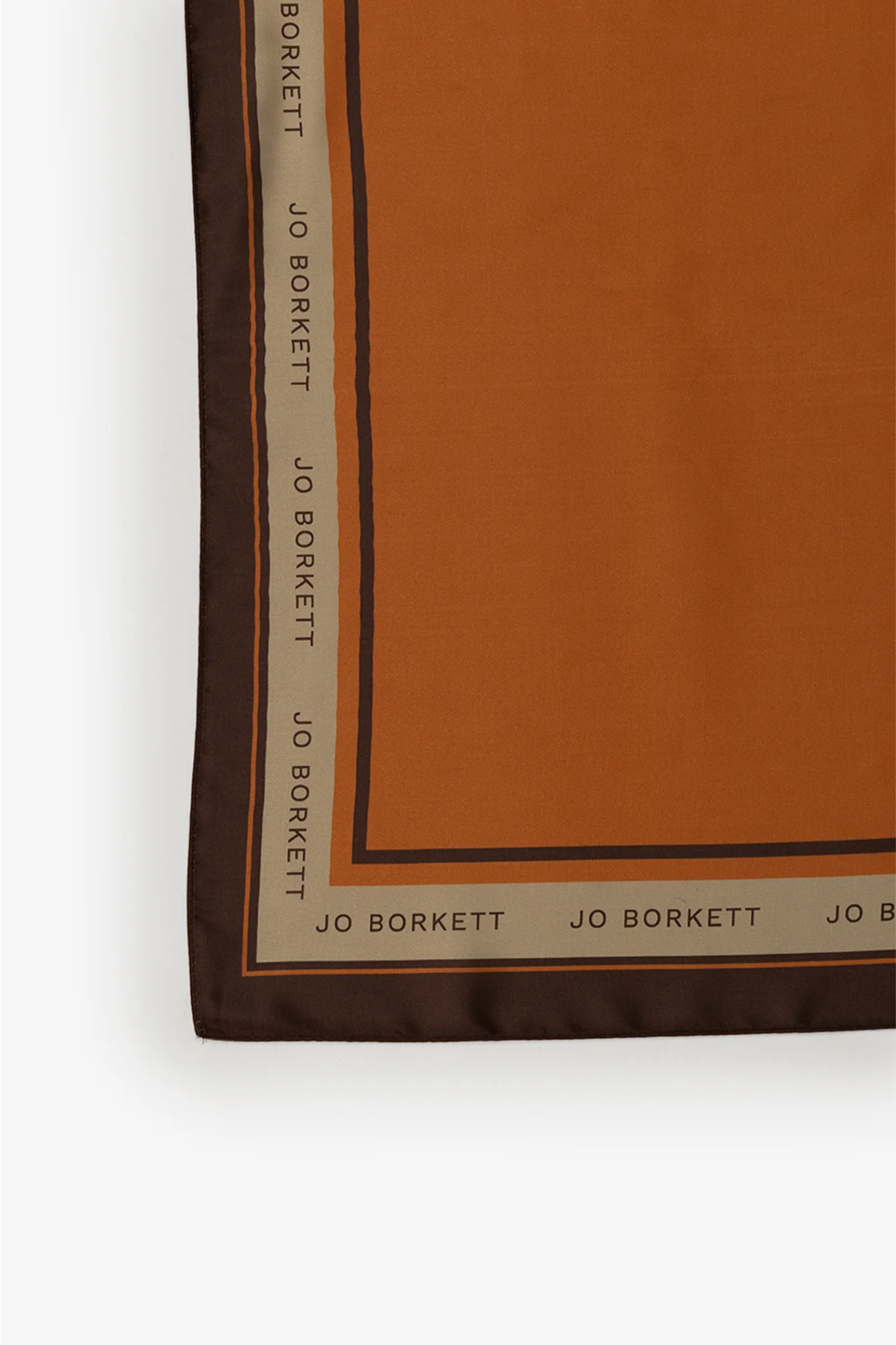 Silk Touch Signature Boarder Neckerchief - Burnt Orange