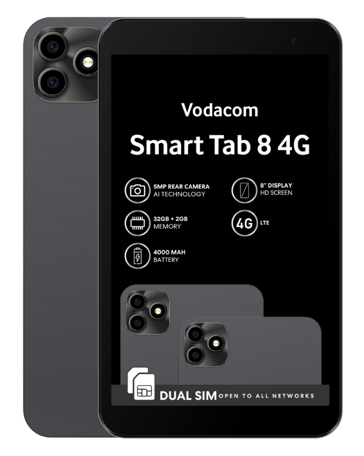 Smart Tab 8 4G 32GB Black Tablet – Edgars