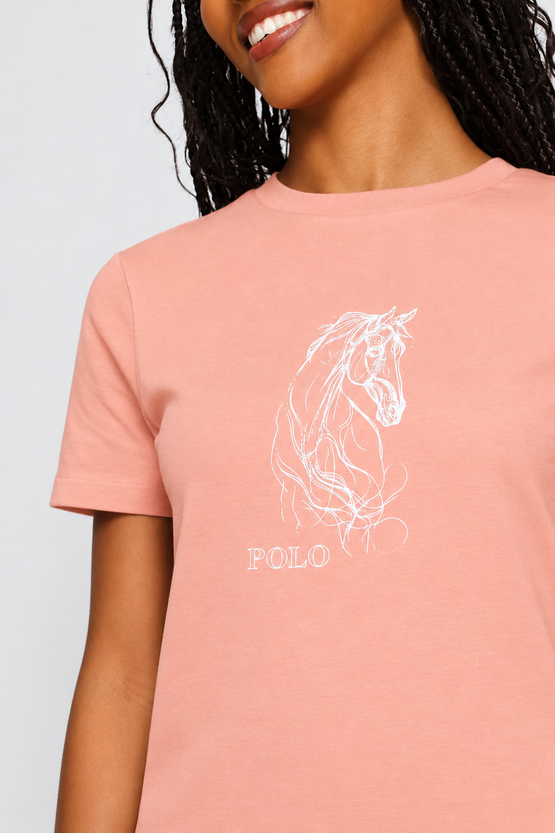 Polly Printed T-Shirt - Rose