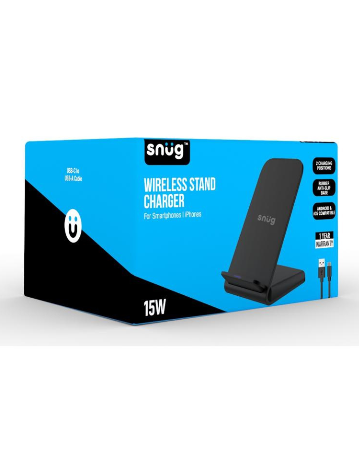 Wireless Charger Stand 15w Hybrid Black