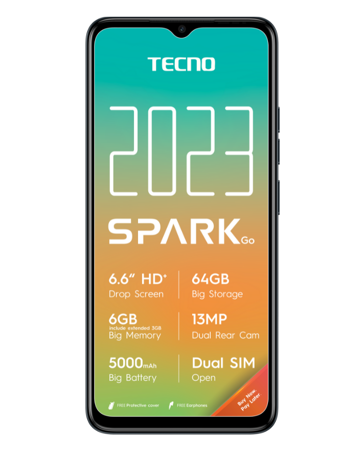 Spark Go 2023 64GB Dual Sim Black Cellphone