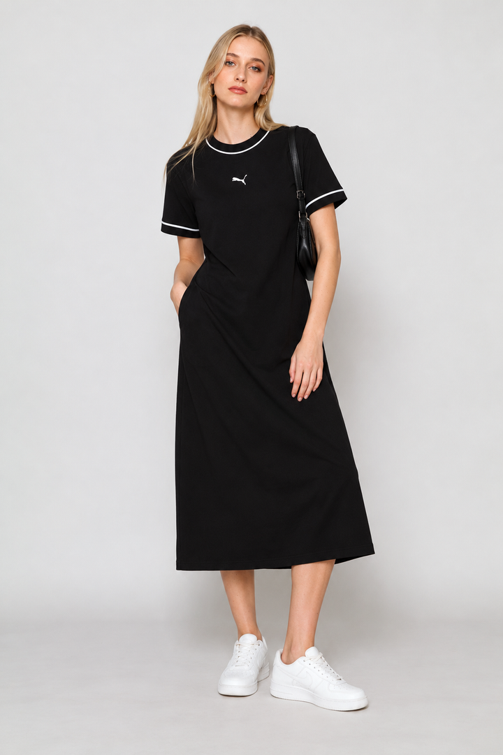 Essential Elevated Tipping Dress - Black