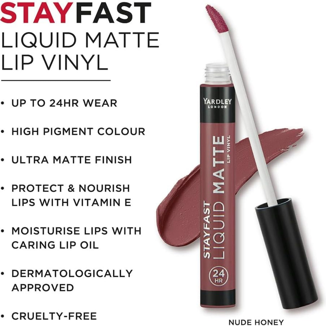 Yardley Stayfast Liquid Vinyl Matte Lipstick