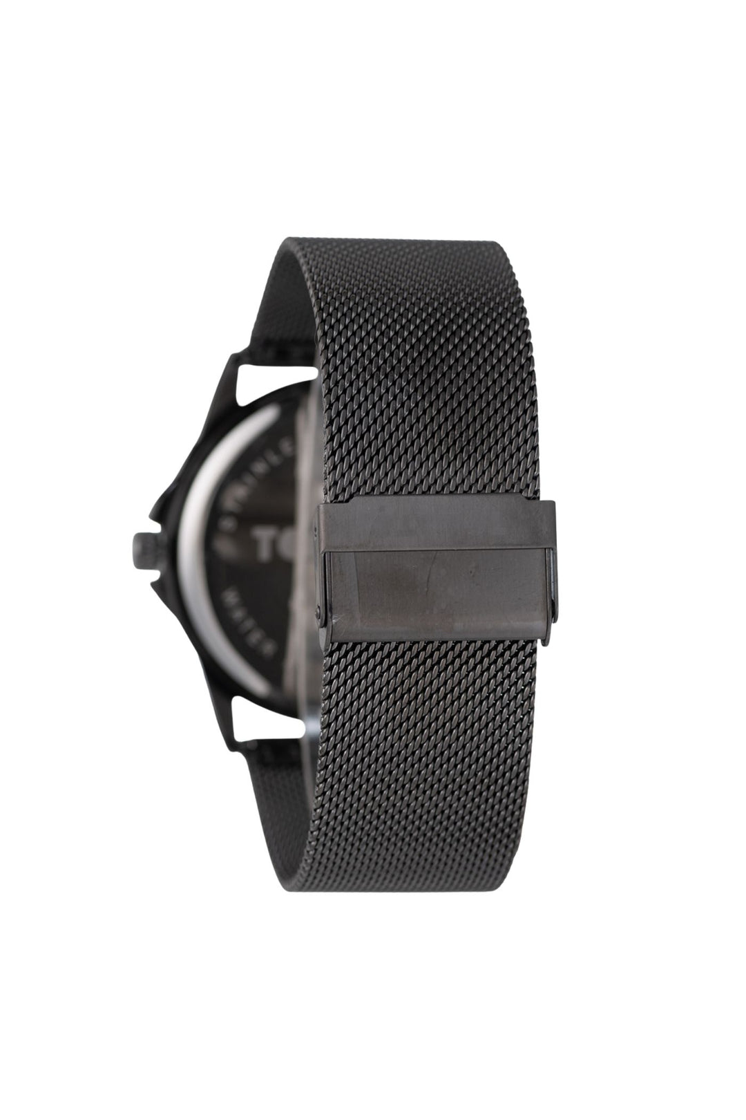 Gents 40mm Case Watch With Mesh Gunmetal Band
