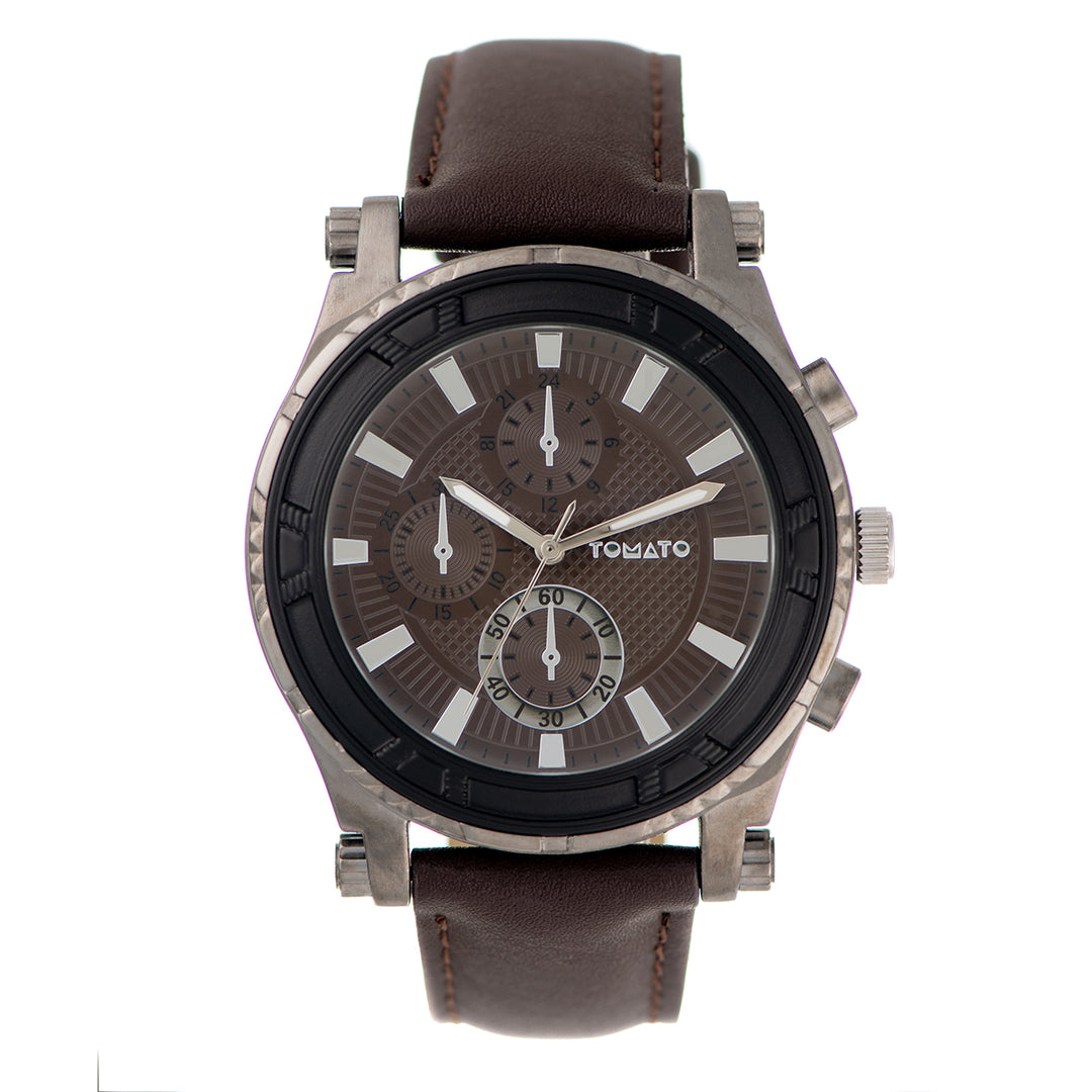 45MM Case Brown Dial Watch