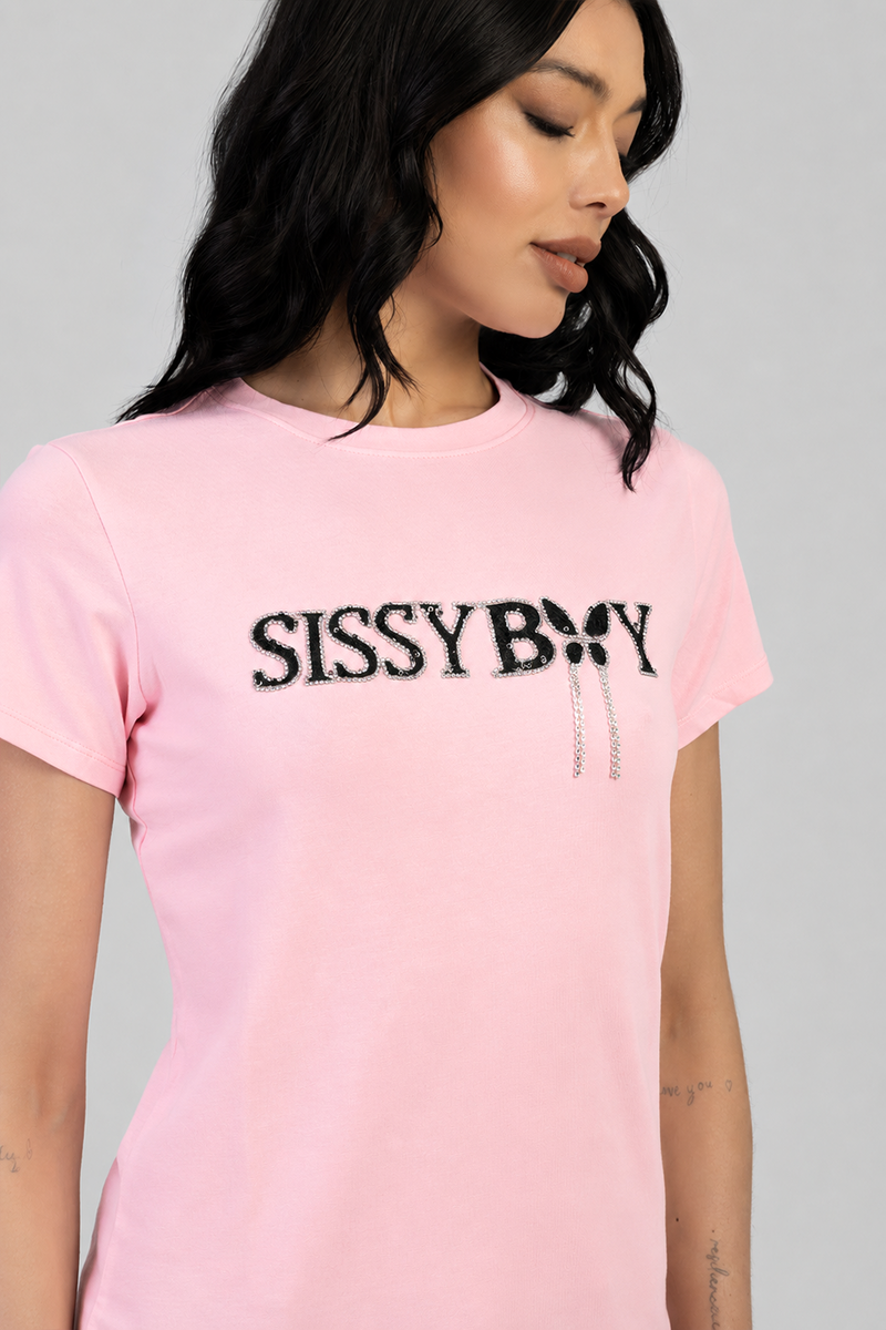 Glitter In The Dark Regular T-Shirt - Pink