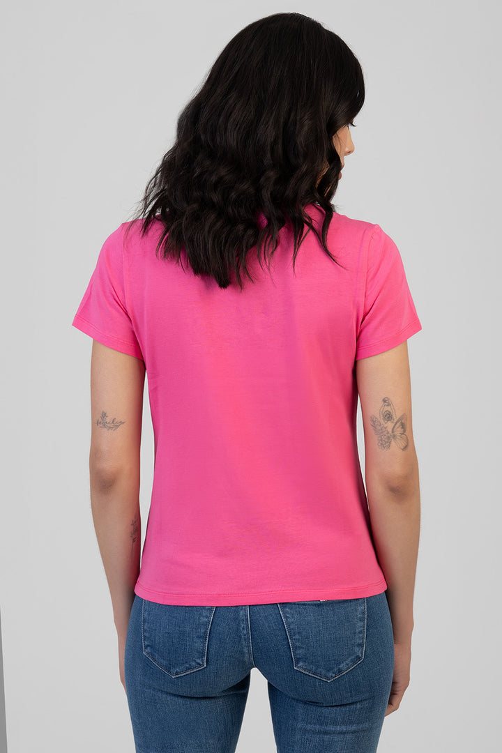 Glitter In The Dark Regular T-Shirt - Pink