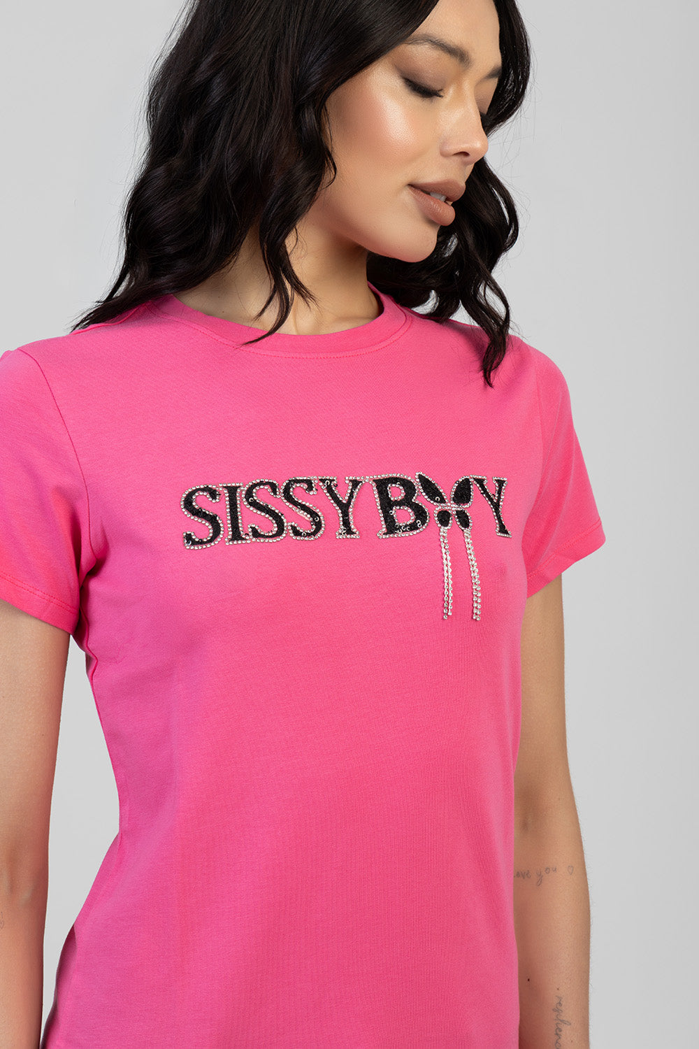 Glitter In The Dark Regular T-Shirt - Pink