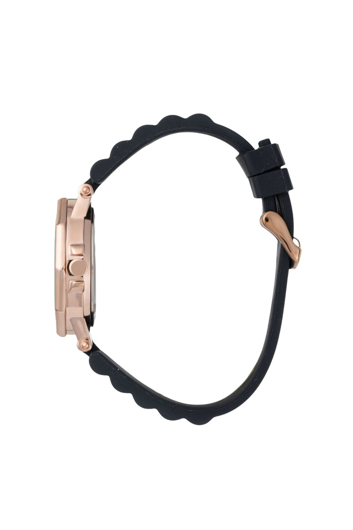 36mm Stone Rose Gold Case & Black Dial With Black Strap - Rose Gold