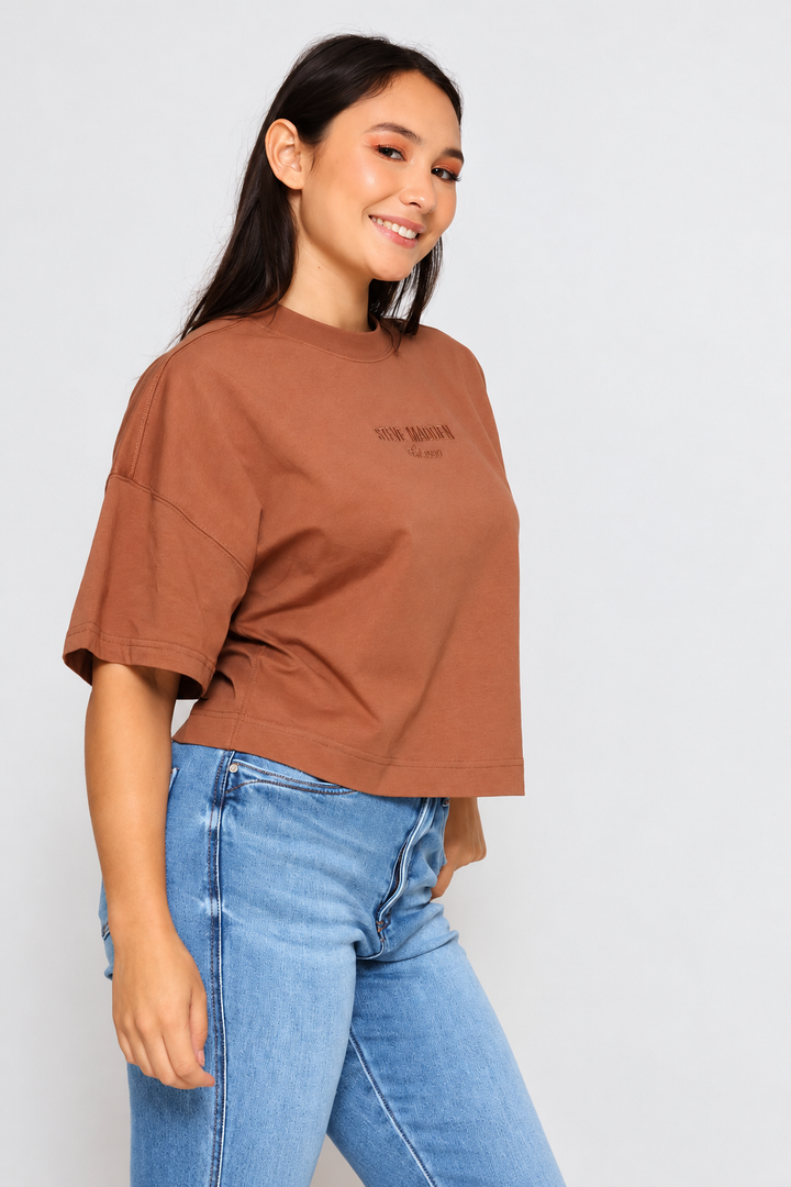 Penelope Boxy T-Shirt - Coffee