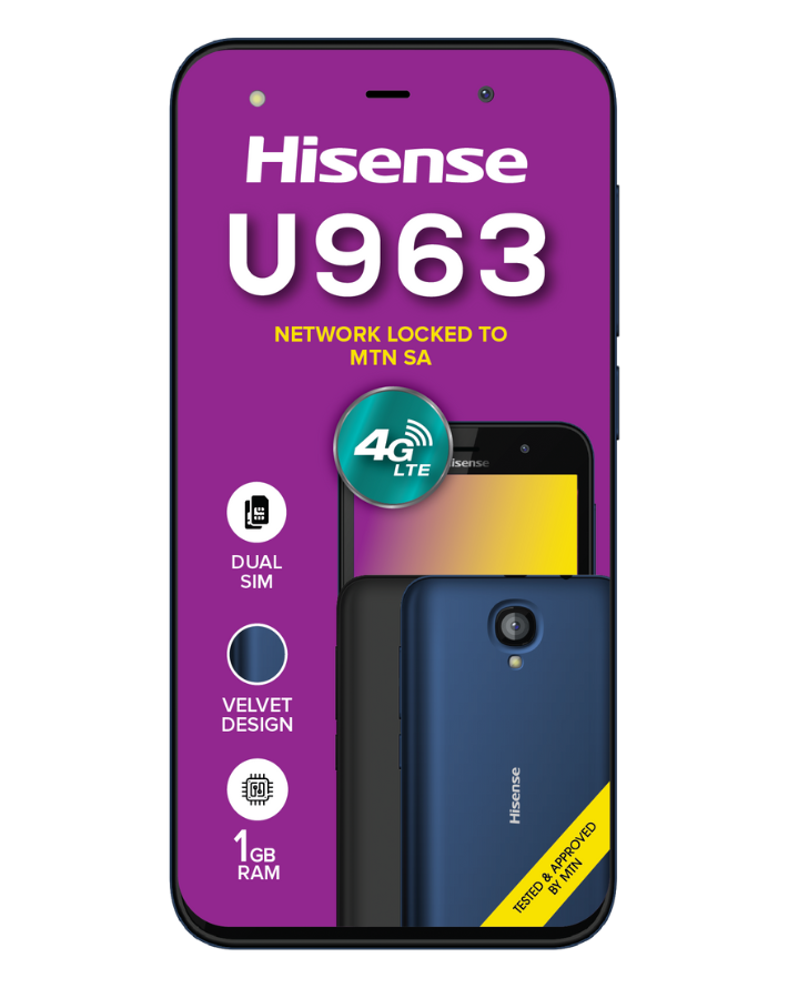 U963 Dual Sim Blue Cellphone NL