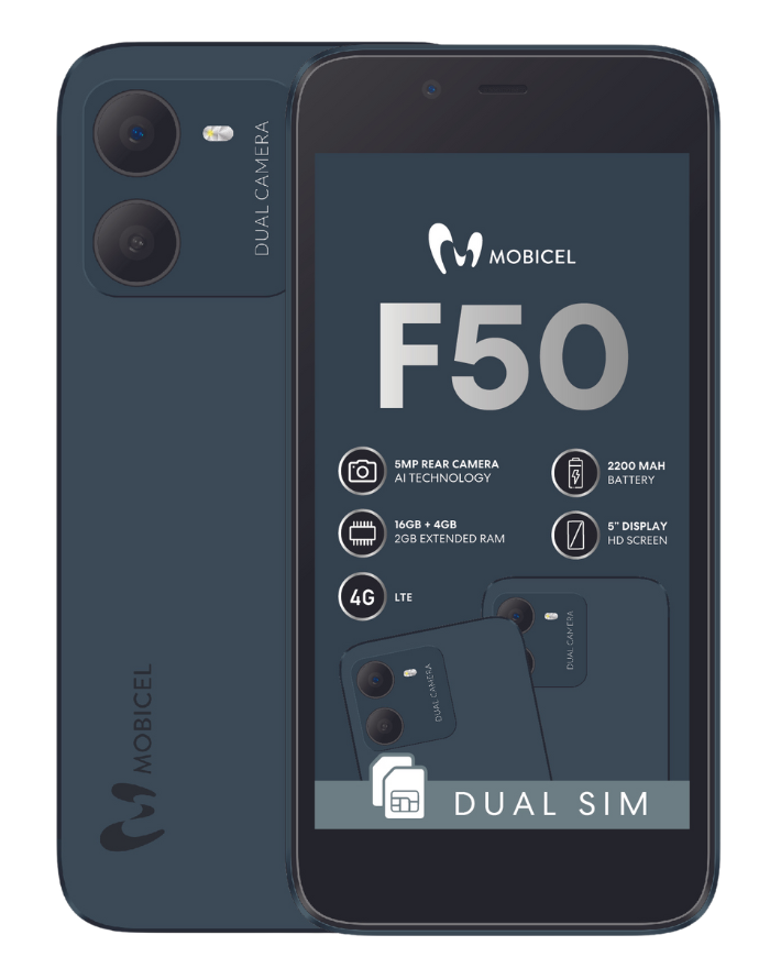 F50 16GB Dual Sim Blue Cellphone