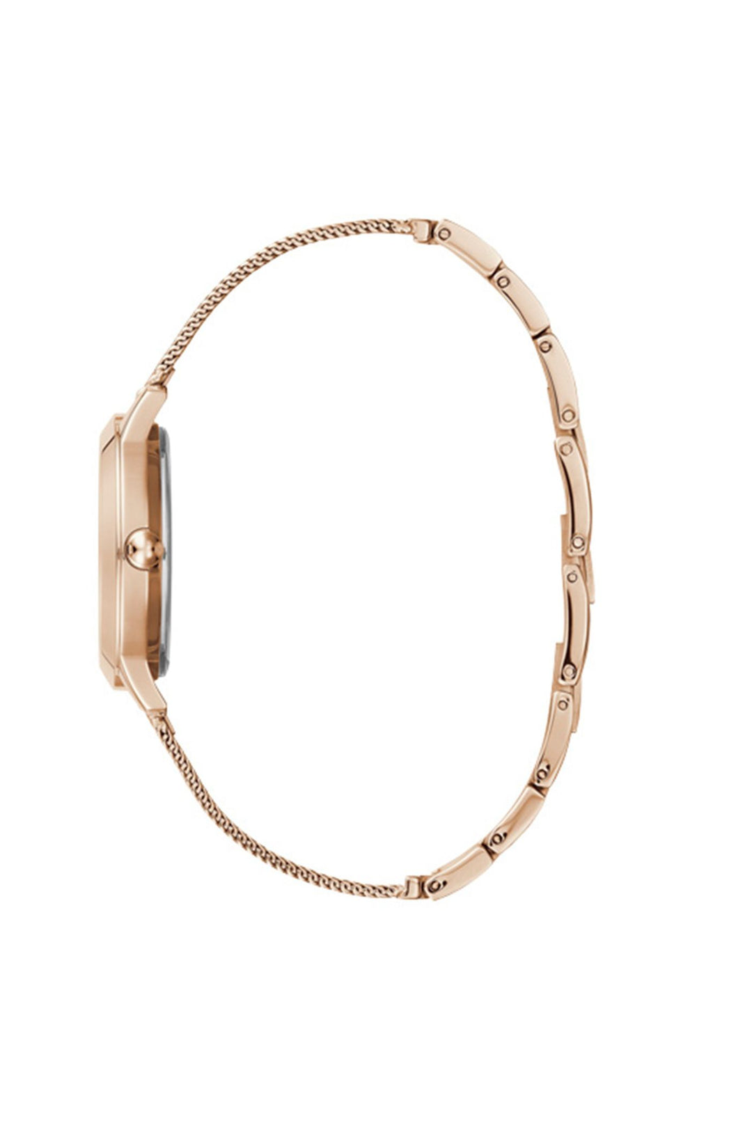 Rose Gold Case With Crystals & Mesh Bracelet Watch - Rose Gold