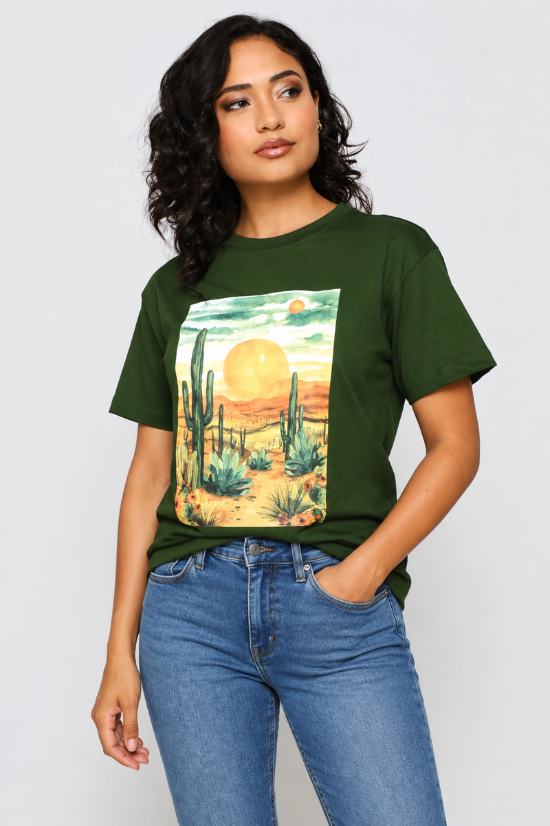 Western Desert Tee - Swamp Green