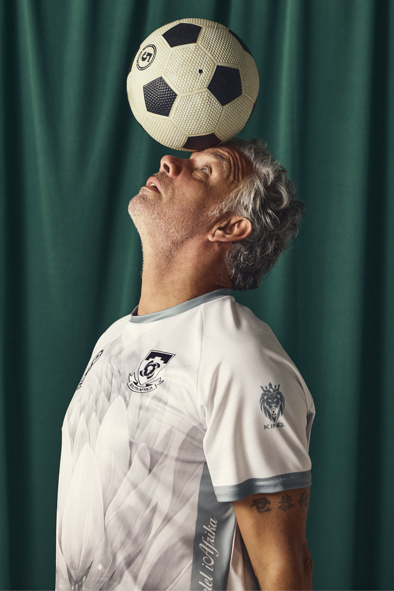 Sa Supporters Soccer Stripe Tee - White