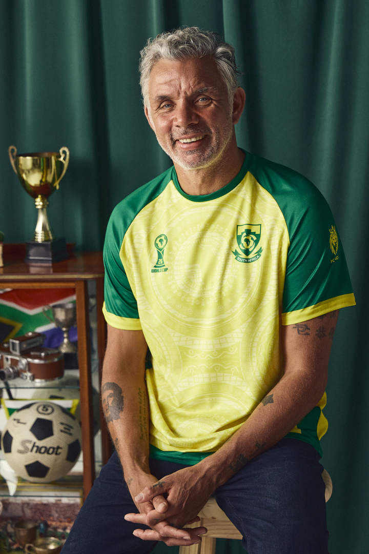 SA Supporters Soccer Stripe Tee - Yellow