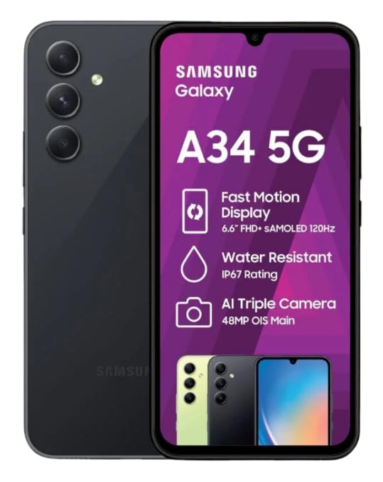 Galaxy A34 5G Dual Sim Black Cellphone
