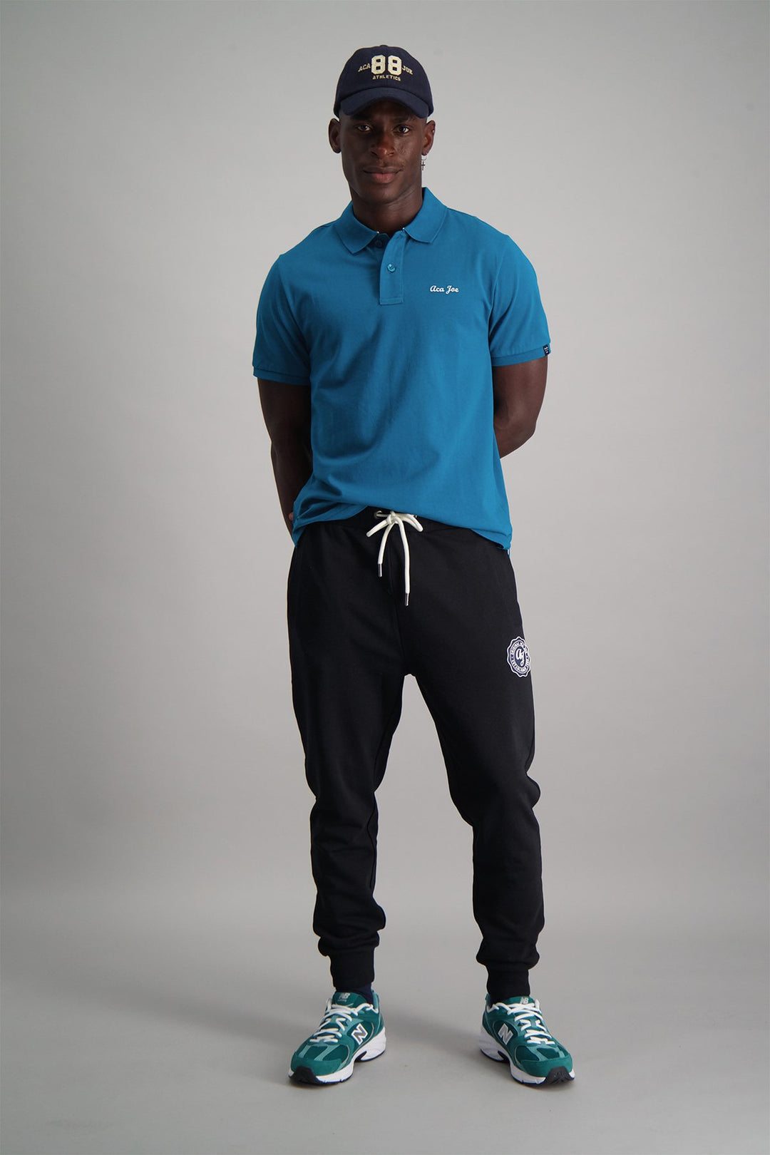 Embroidery Track Pants - Black