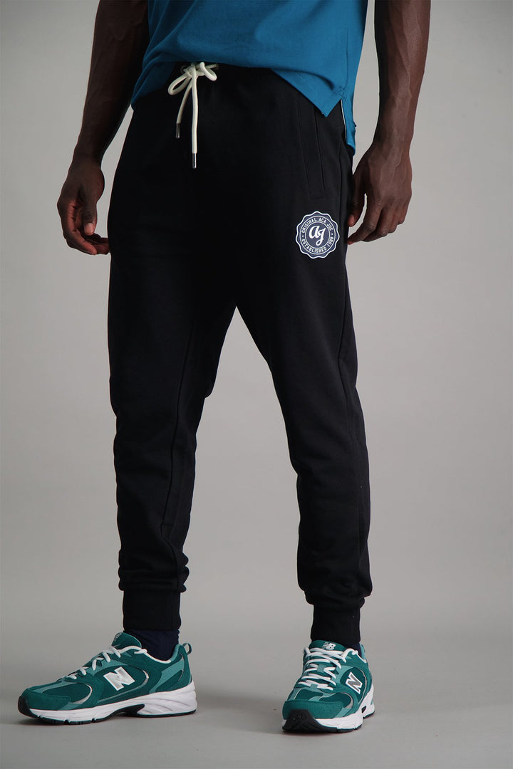 Embroidery Track Pants - Black