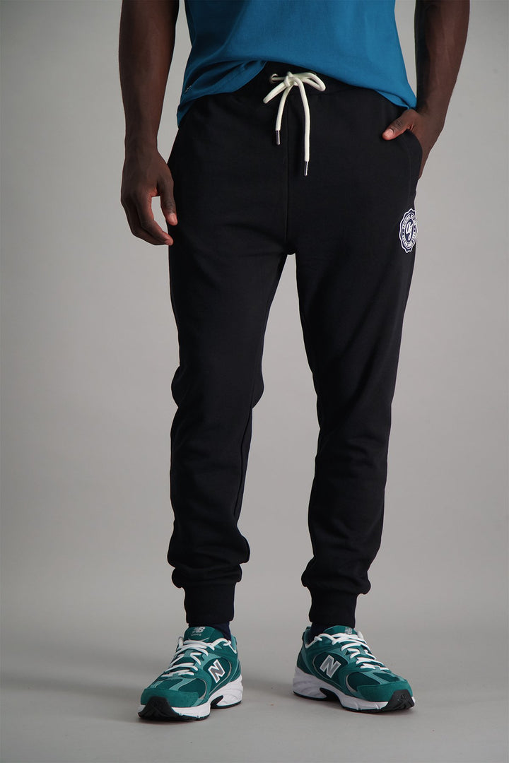 Embroidery Track Pants - Black