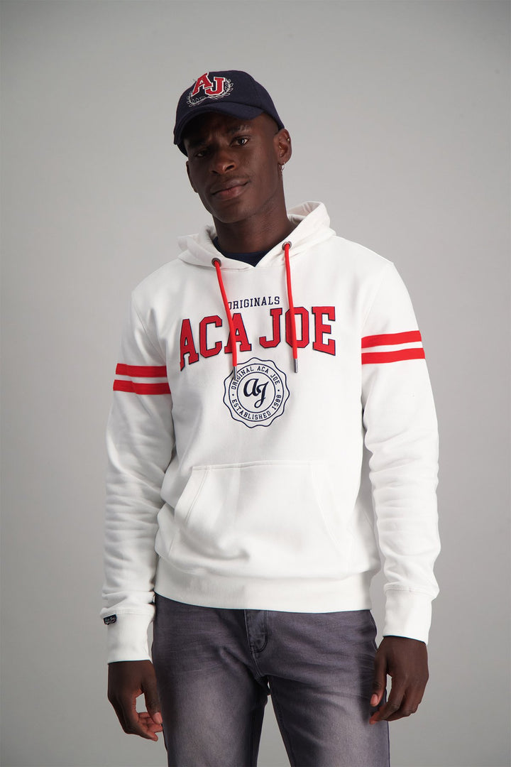 Applique Print Hoody - Bone