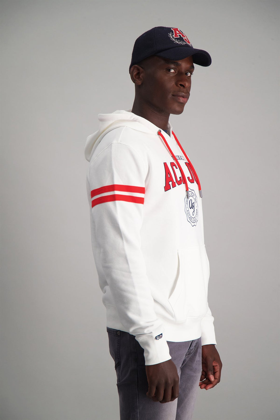 Applique Print Hoody - Bone