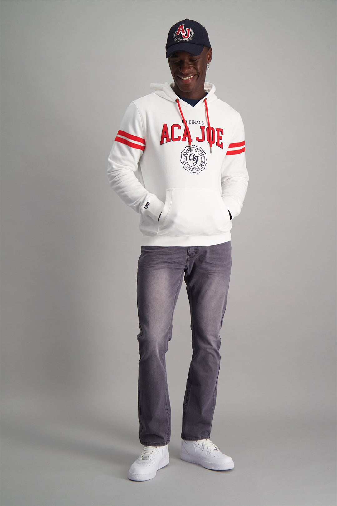 Applique Print Hoody - Bone