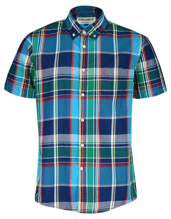 Multicolour Short Sleeve Check Shirt